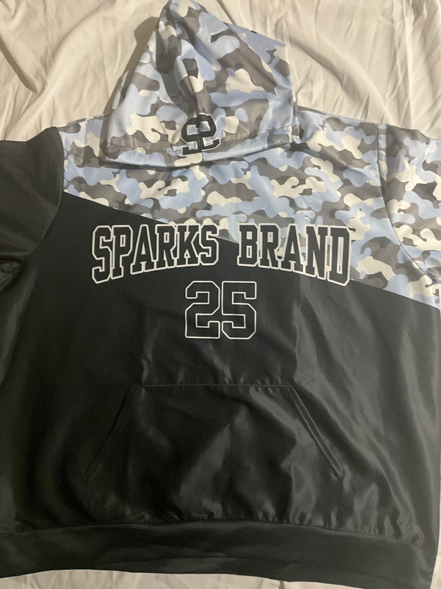 Blak heart blue camo hoodie