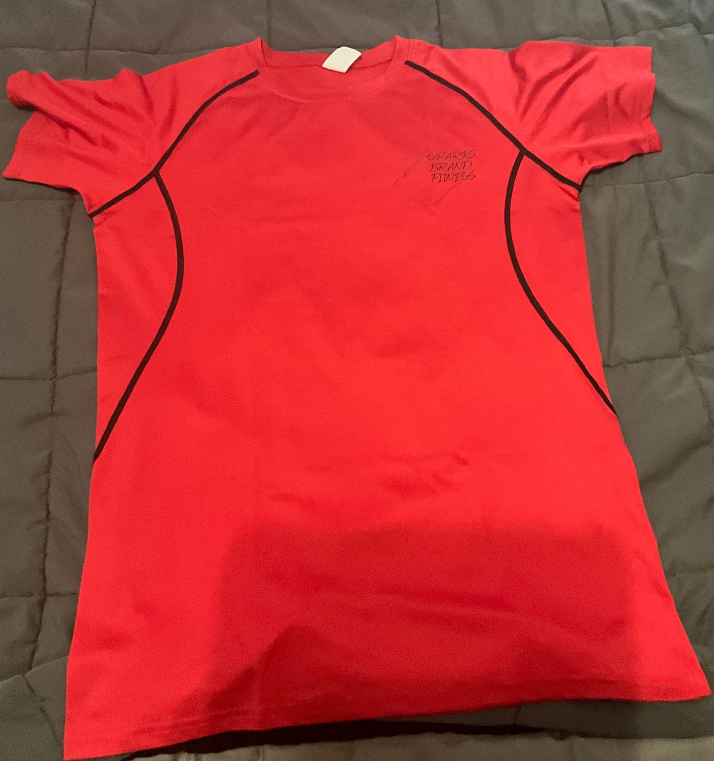 Red dry fit fitness shirt